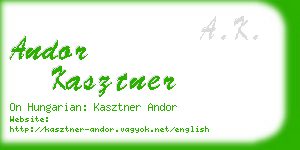 andor kasztner business card